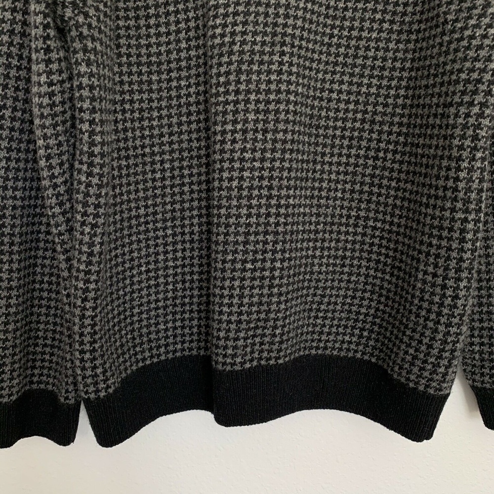 Merona Pullover Sweater Size Large Gray Black Houn - Picture 8 of 9